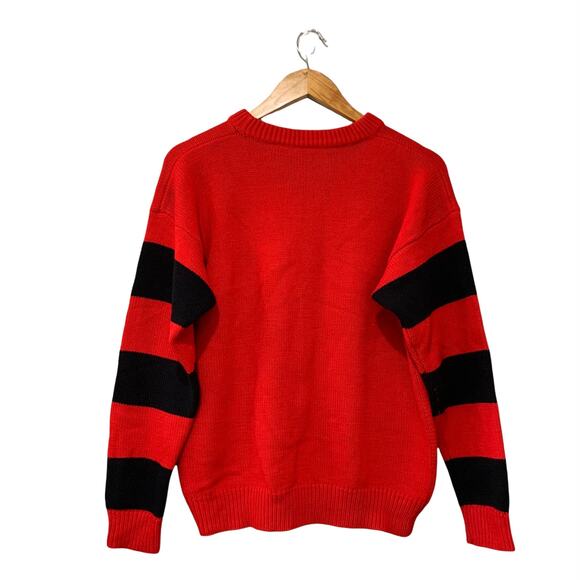 Vintage Red Mickey Face Crewneck Sweater ~ Medium Mickey and Co - Picture 2 of 13